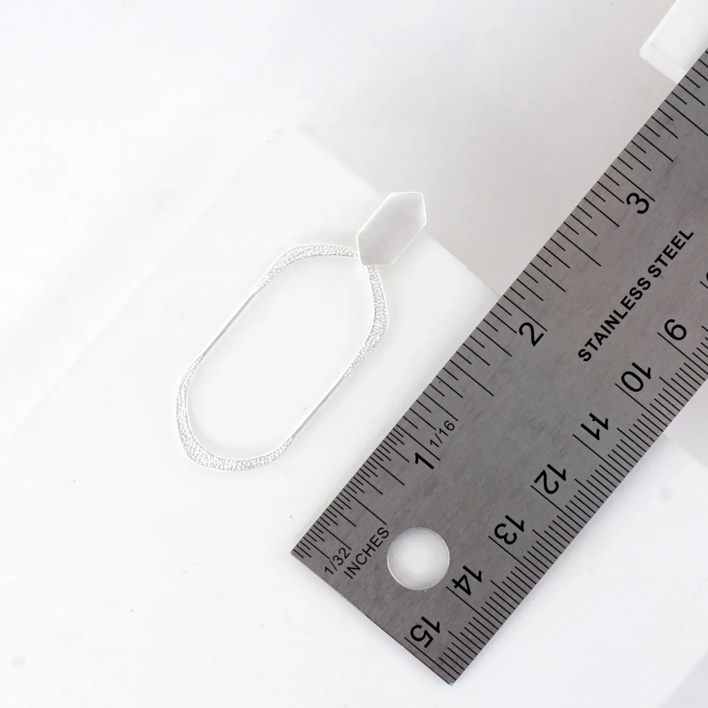 Geometric Shape Hexagon Post Dangle Earrings