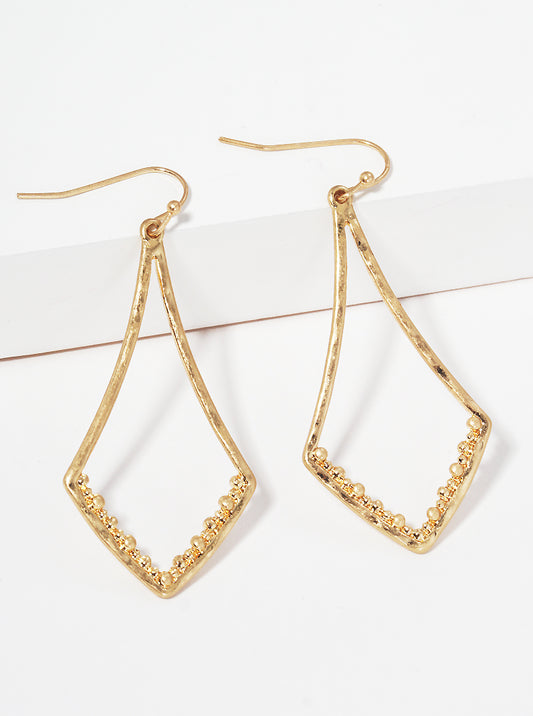 Geometric Shape Metal Drop Earrings