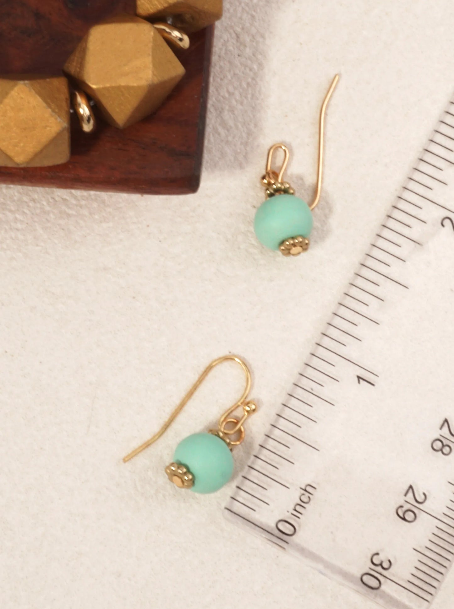 Geometric Wood Bead Necklace Set