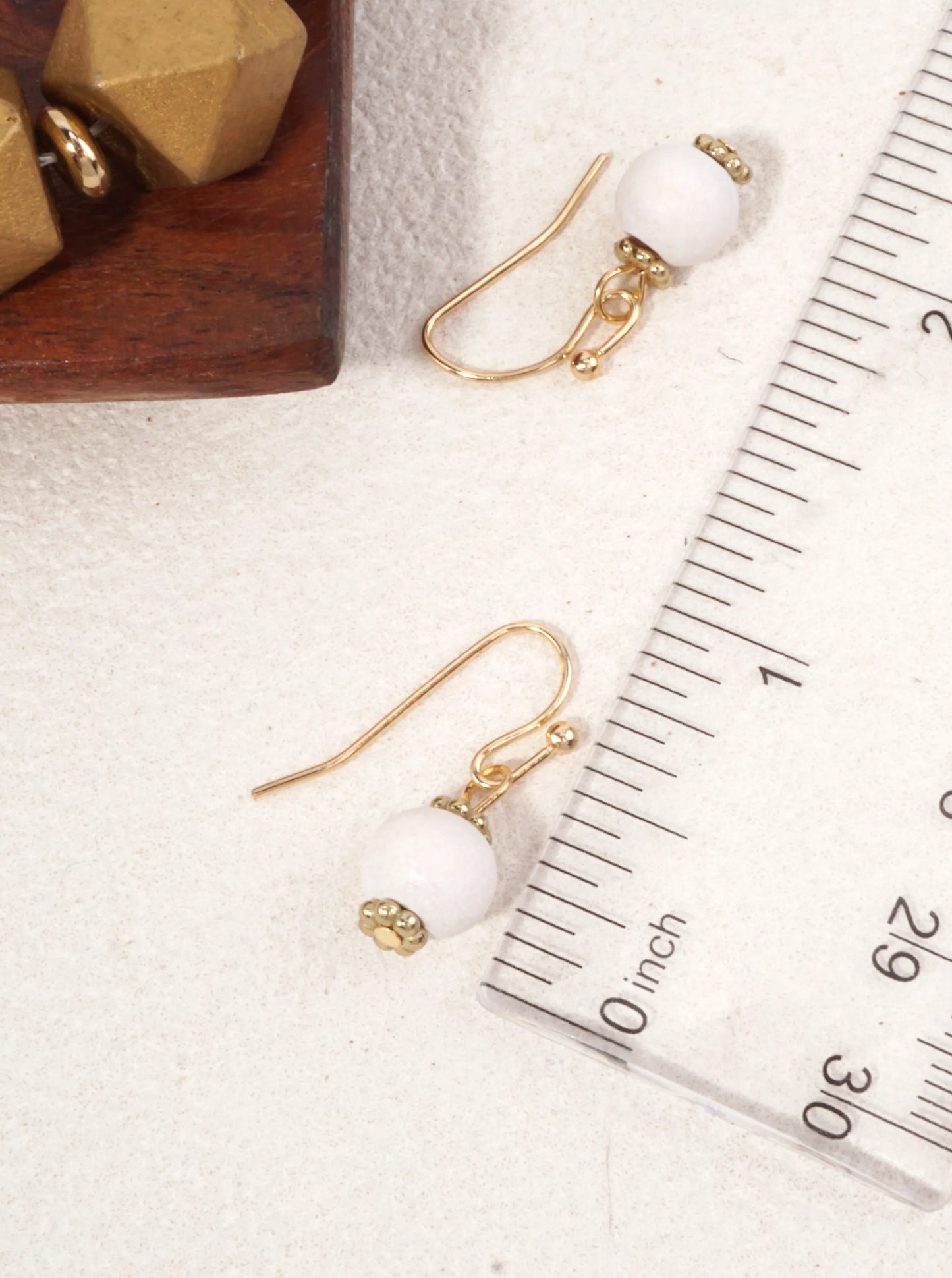 Geometric Wood Bead Necklace Set