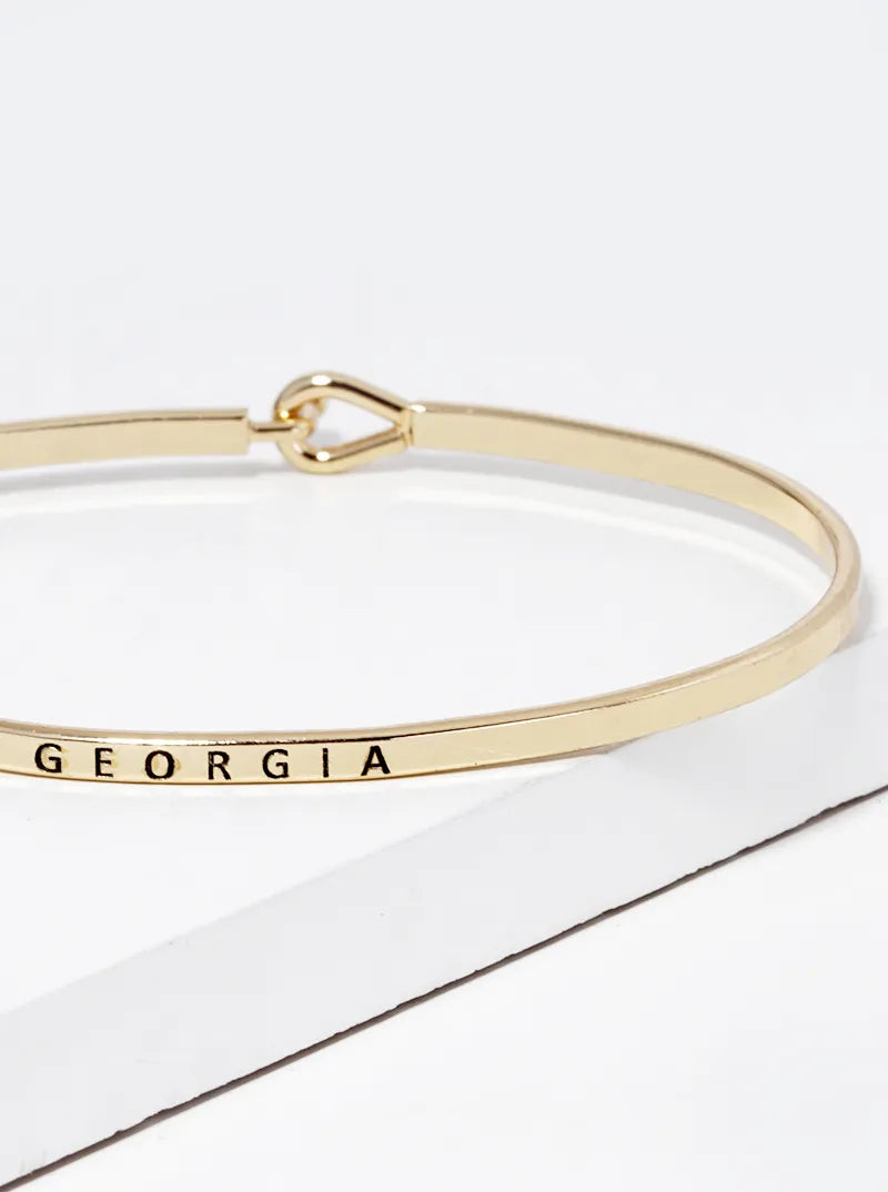 Georgia Engraved Inspirational Bangle Bracelet