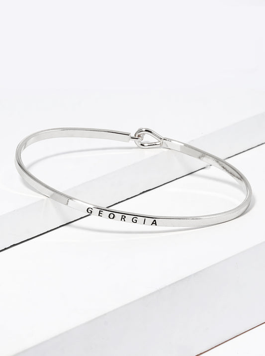 Georgia Engraved Inspirational Bangle Bracelet