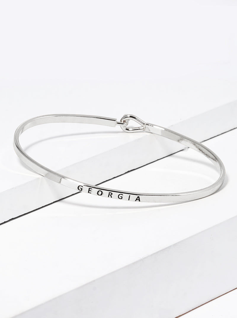 Georgia Engraved Inspirational Bangle Bracelet