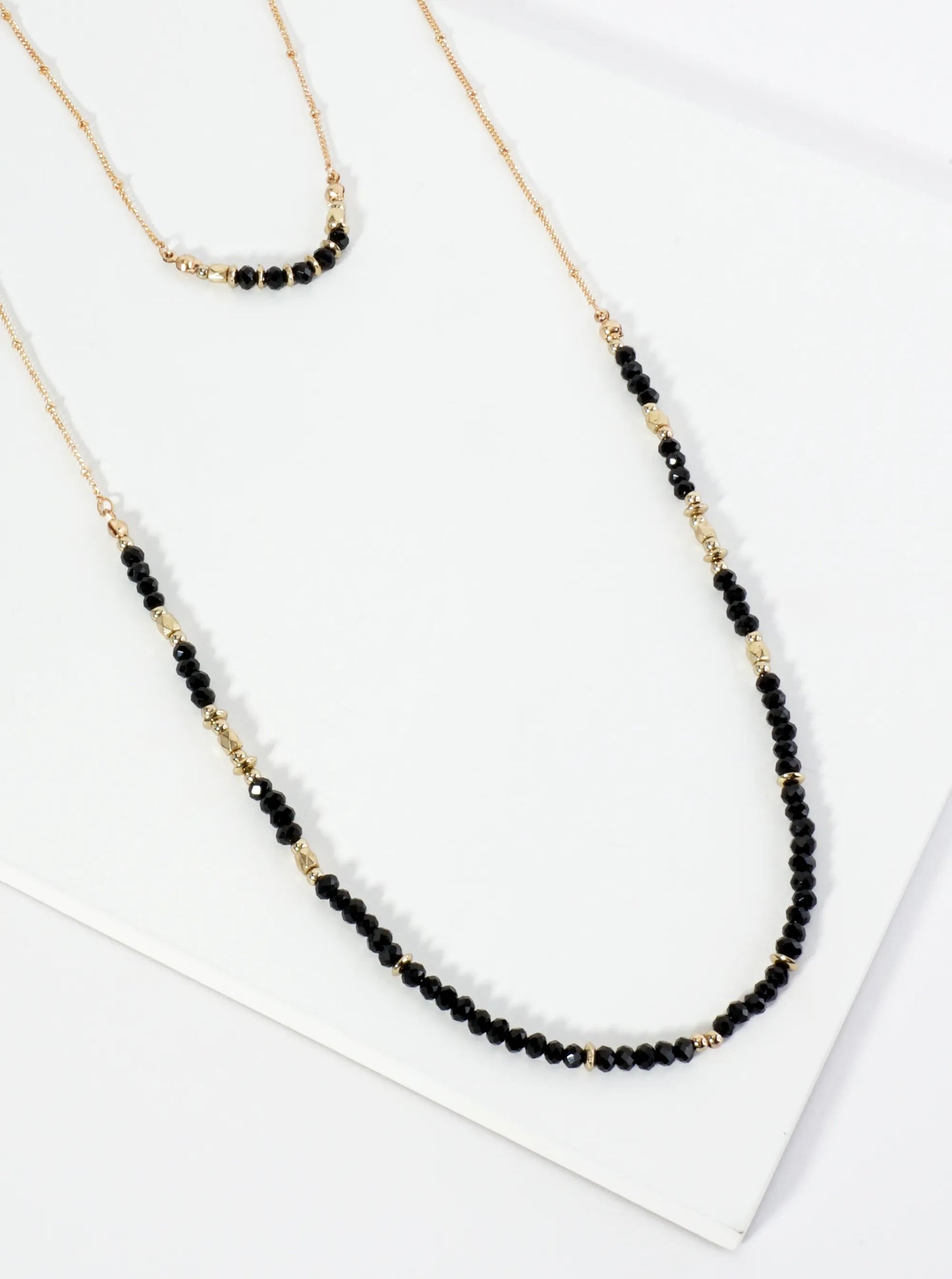 Glass Beaded 16-34 Inch Long Layered Necklace