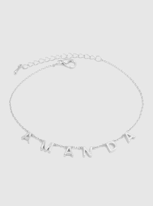 Gold Dipped Brass Name Spaced Letter Bracelet