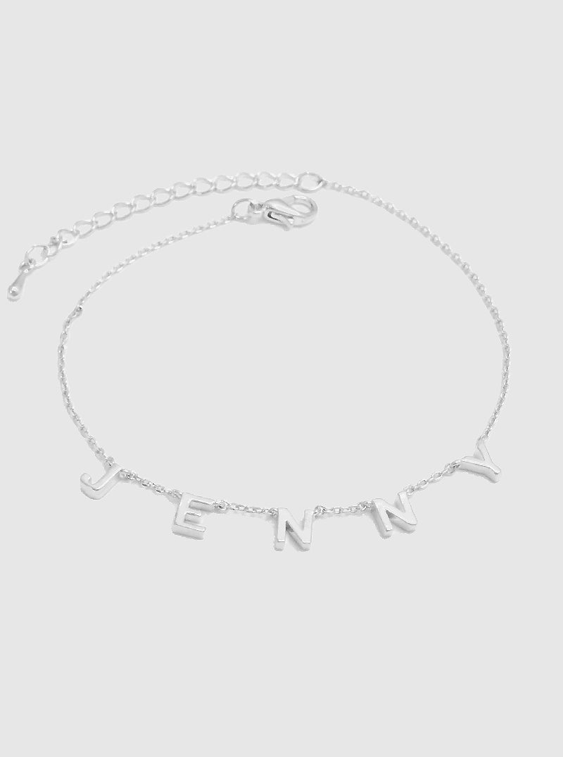 Gold Dipped Brass Name Spaced Letter Bracelet