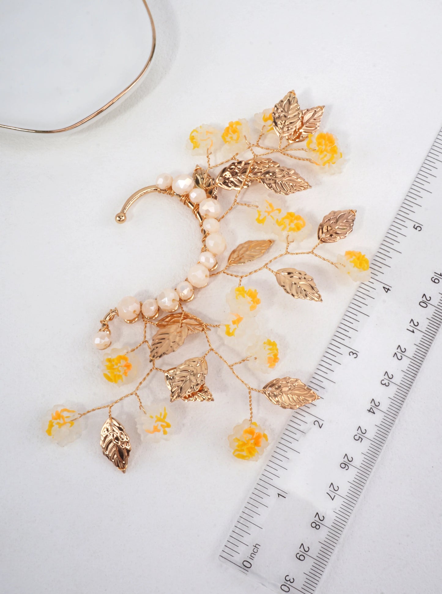 Gold Leaf & Flower Ear Crawler