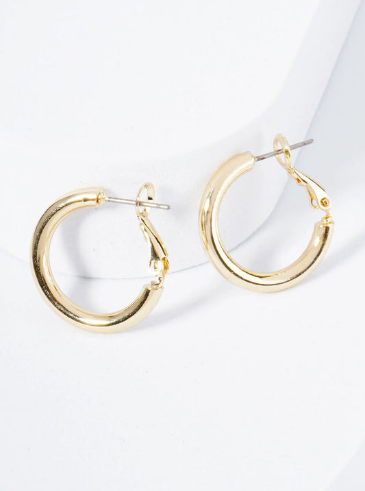 Gold Plated Classic Hoop Earrings
