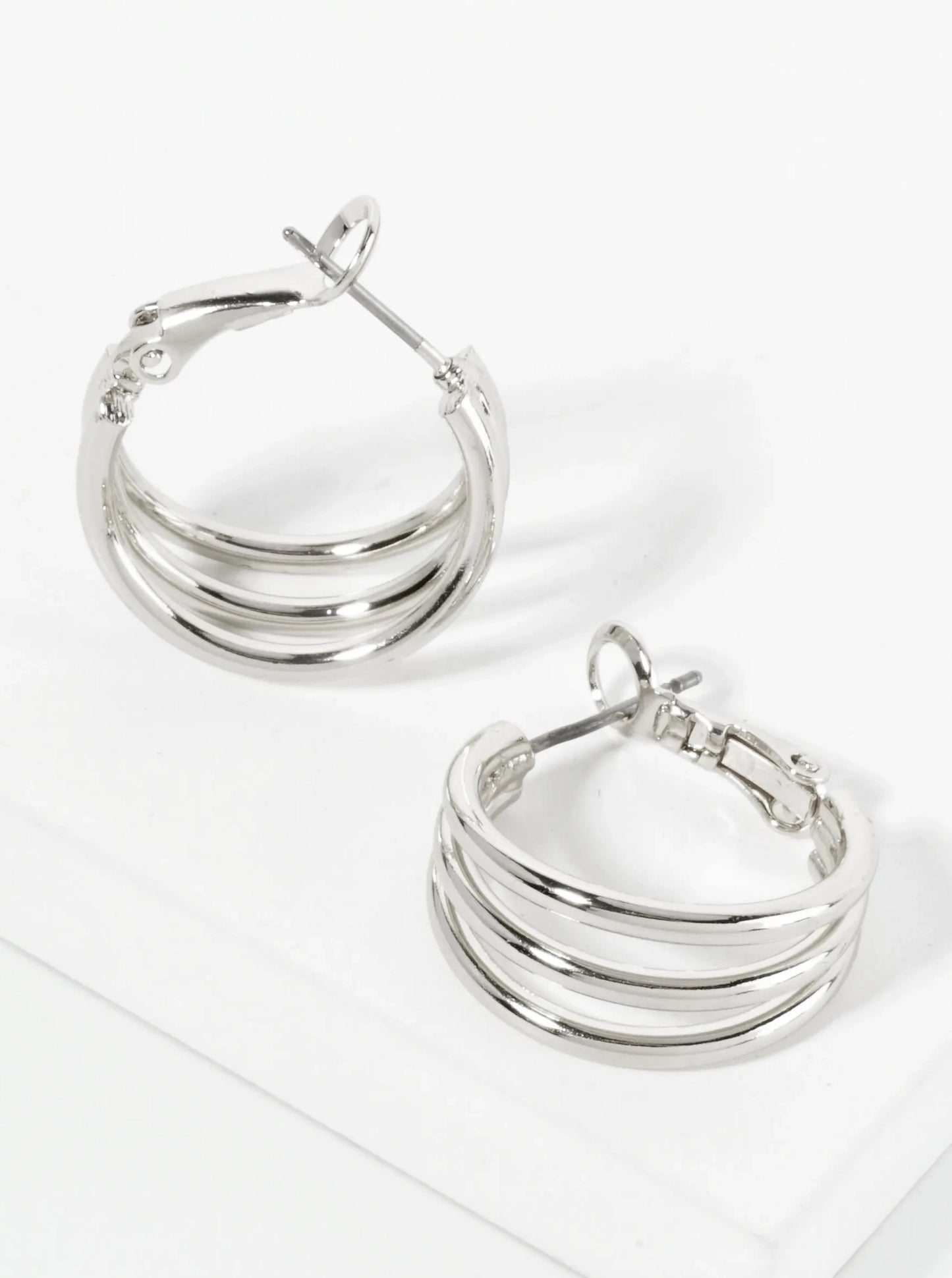 Gold Plated Triple Layer Hoop Earring