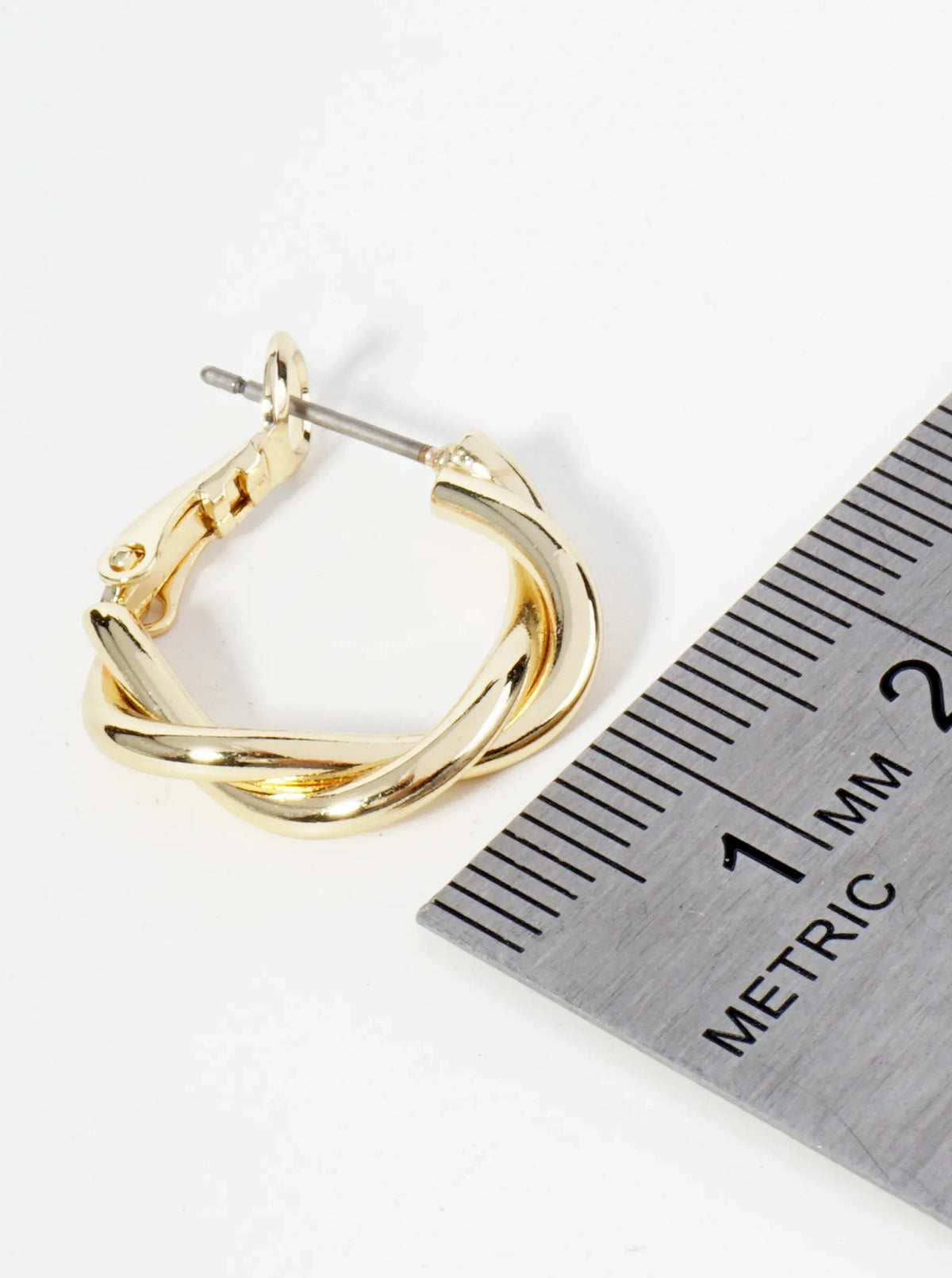 Gold Plated Twisted Hoop Earrings