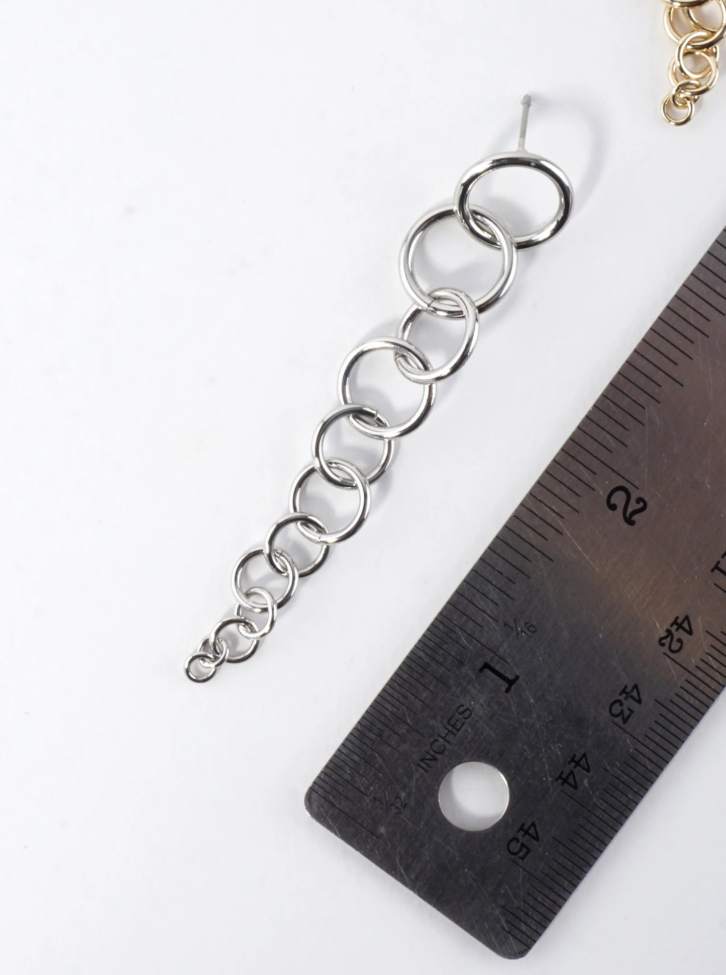 Graduated Rings Linear Drop Earrings