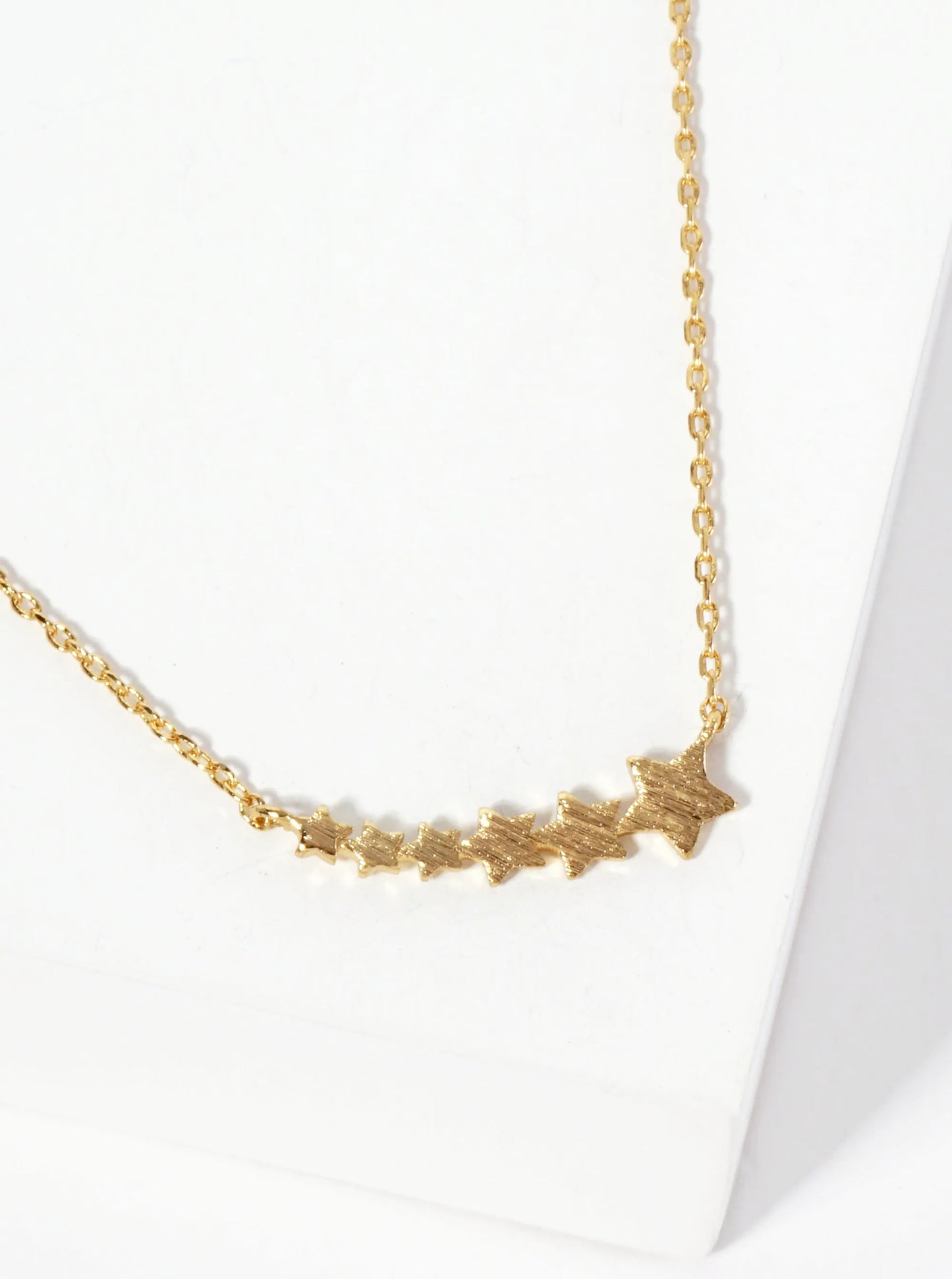 Graduated Six Stars Pendant 18K-Gold-Dipped Necklace