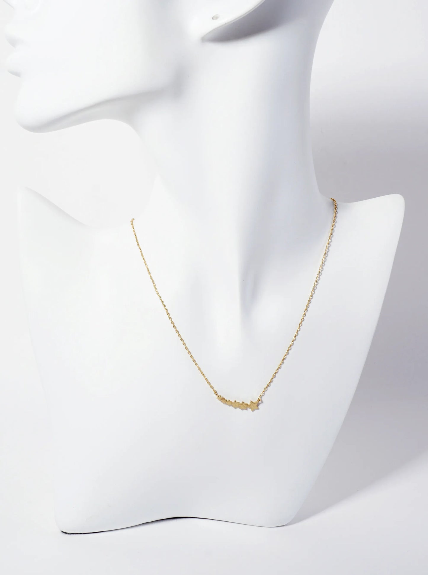 Graduated Six Stars Pendant 18K-Gold-Dipped Necklace