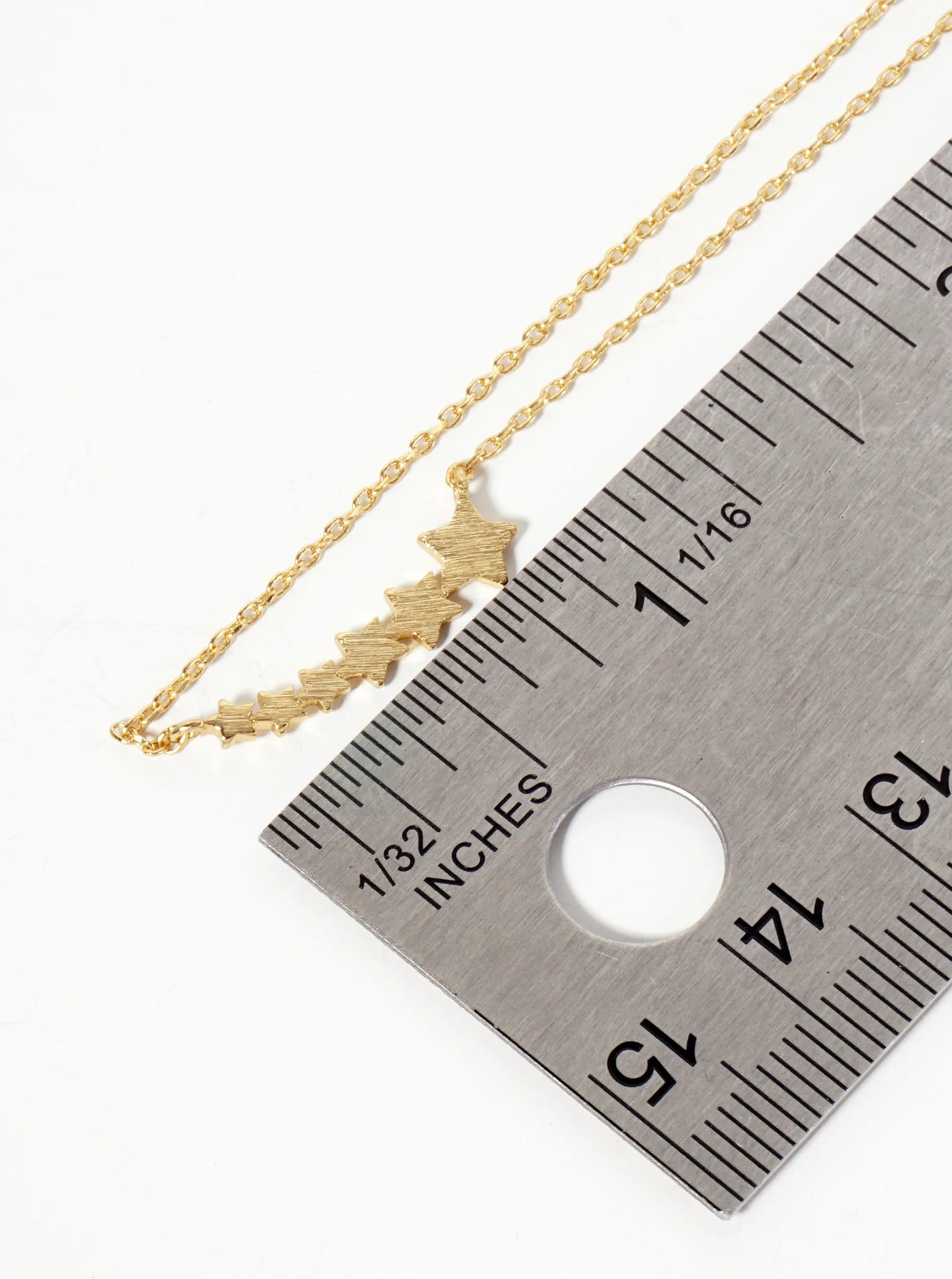 Graduated Six Stars Pendant 18K-Gold-Dipped Necklace