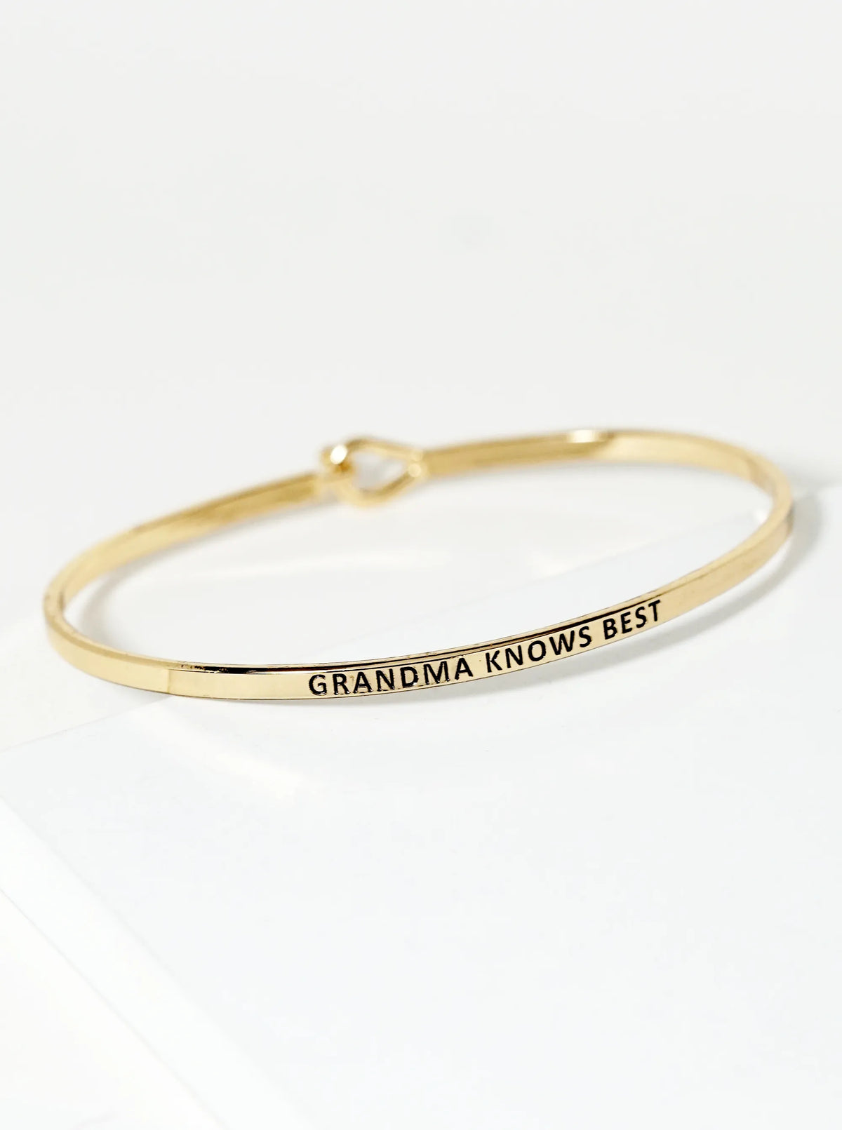 Grandma Knows Best Engraved Inspirational Bracelet