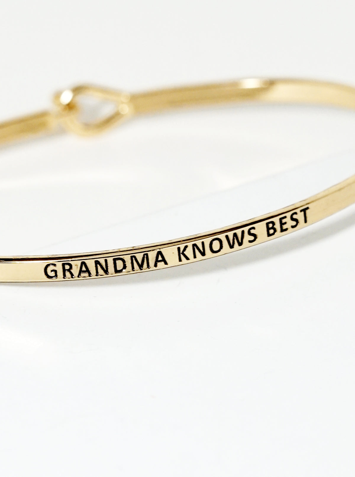 Grandma Knows Best Engraved Inspirational Bracelet