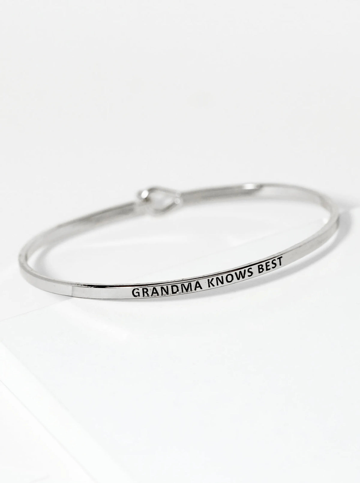 Grandma Knows Best Engraved Inspirational Bracelet