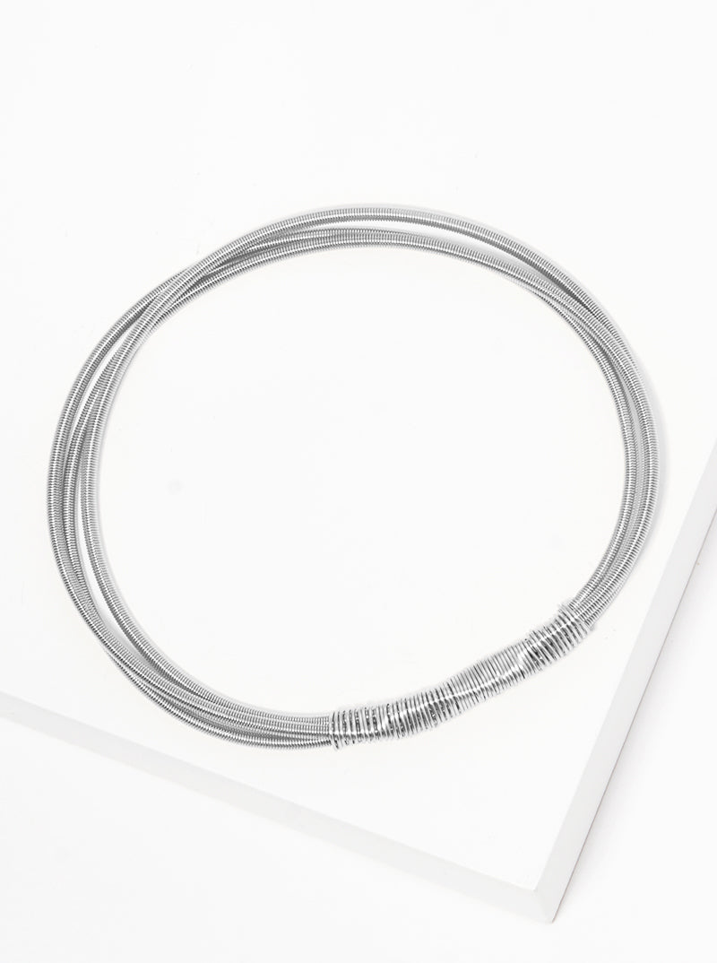 Guitar Wire Wrapped Spring Wire Stretch Stackable Bracelet