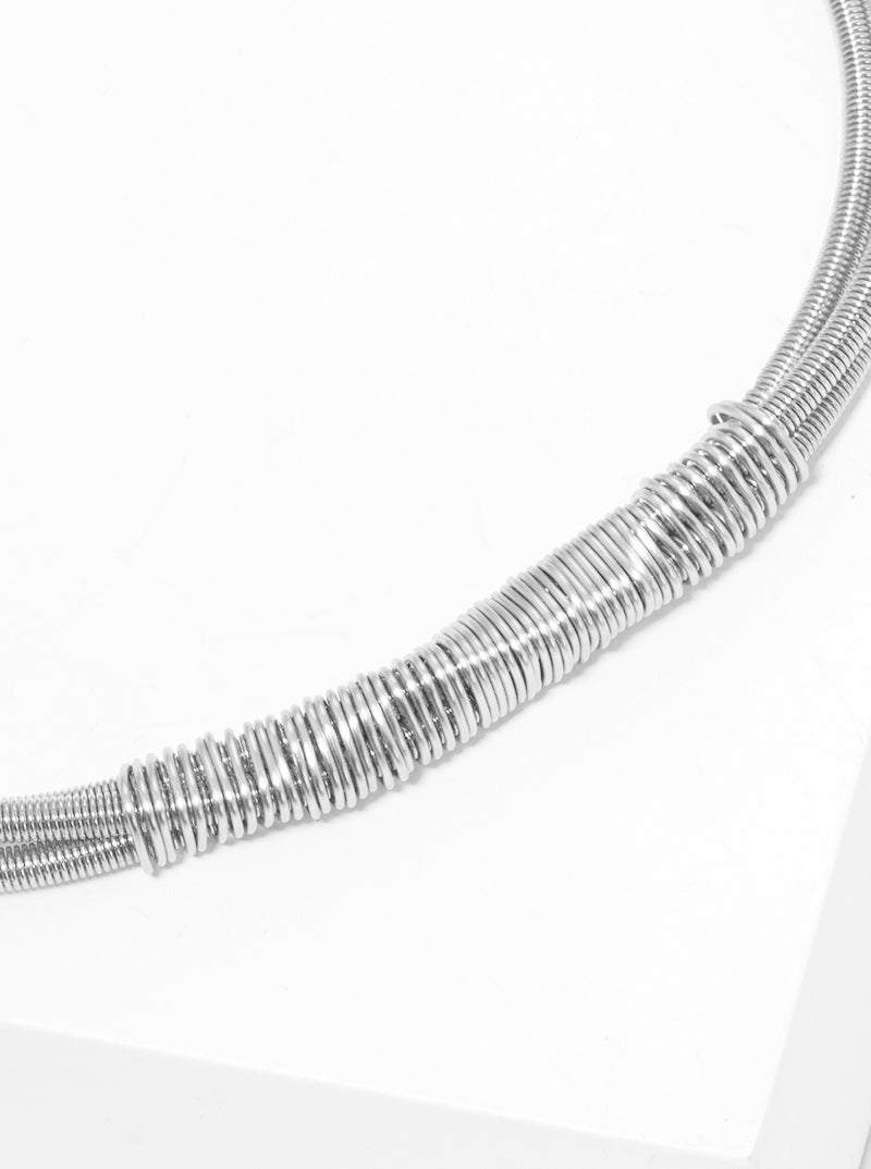 Guitar Wire Wrapped Spring Wire Stretch Stackable Bracelet