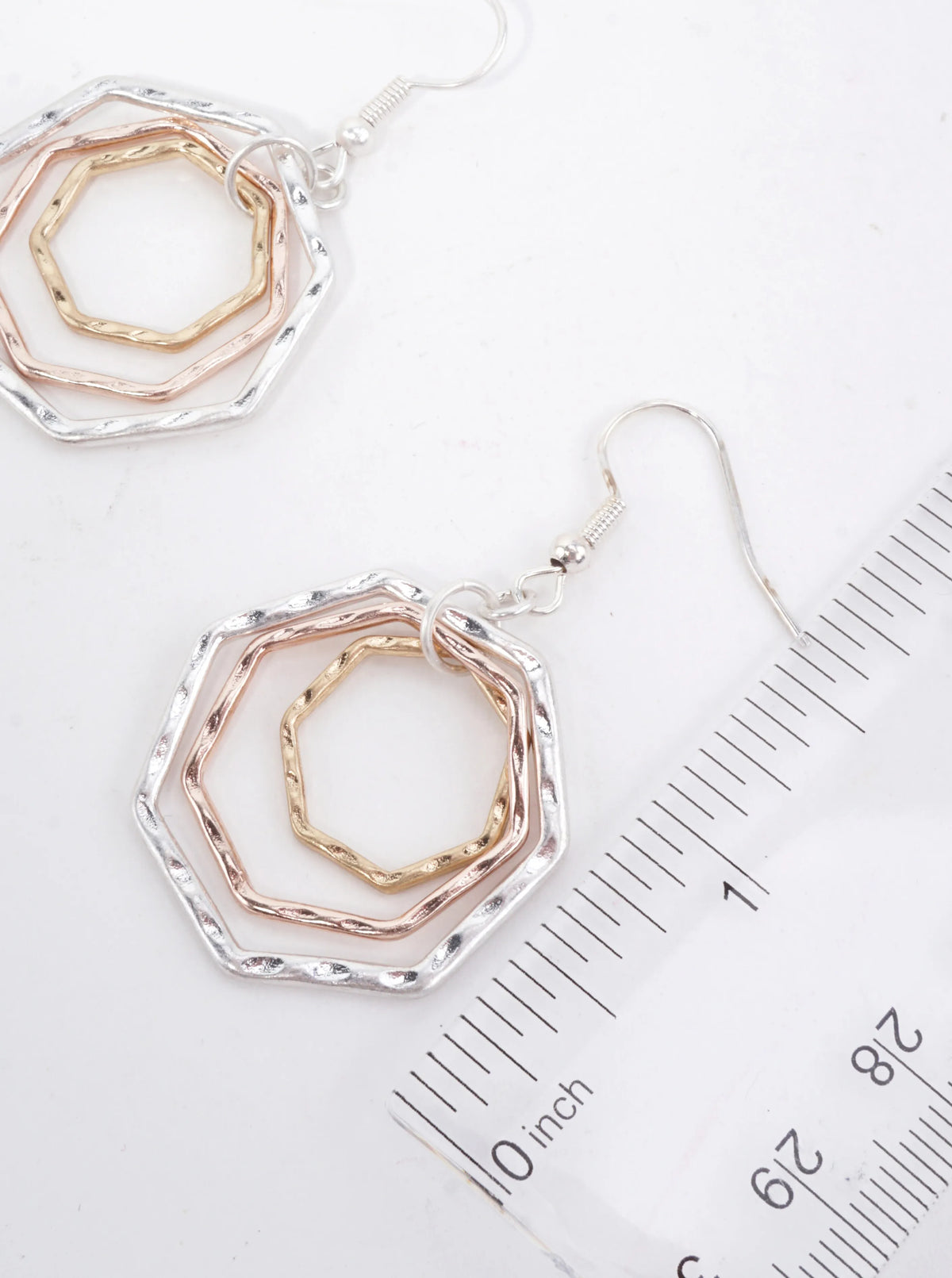 Layered Geometric Dangle Earrings