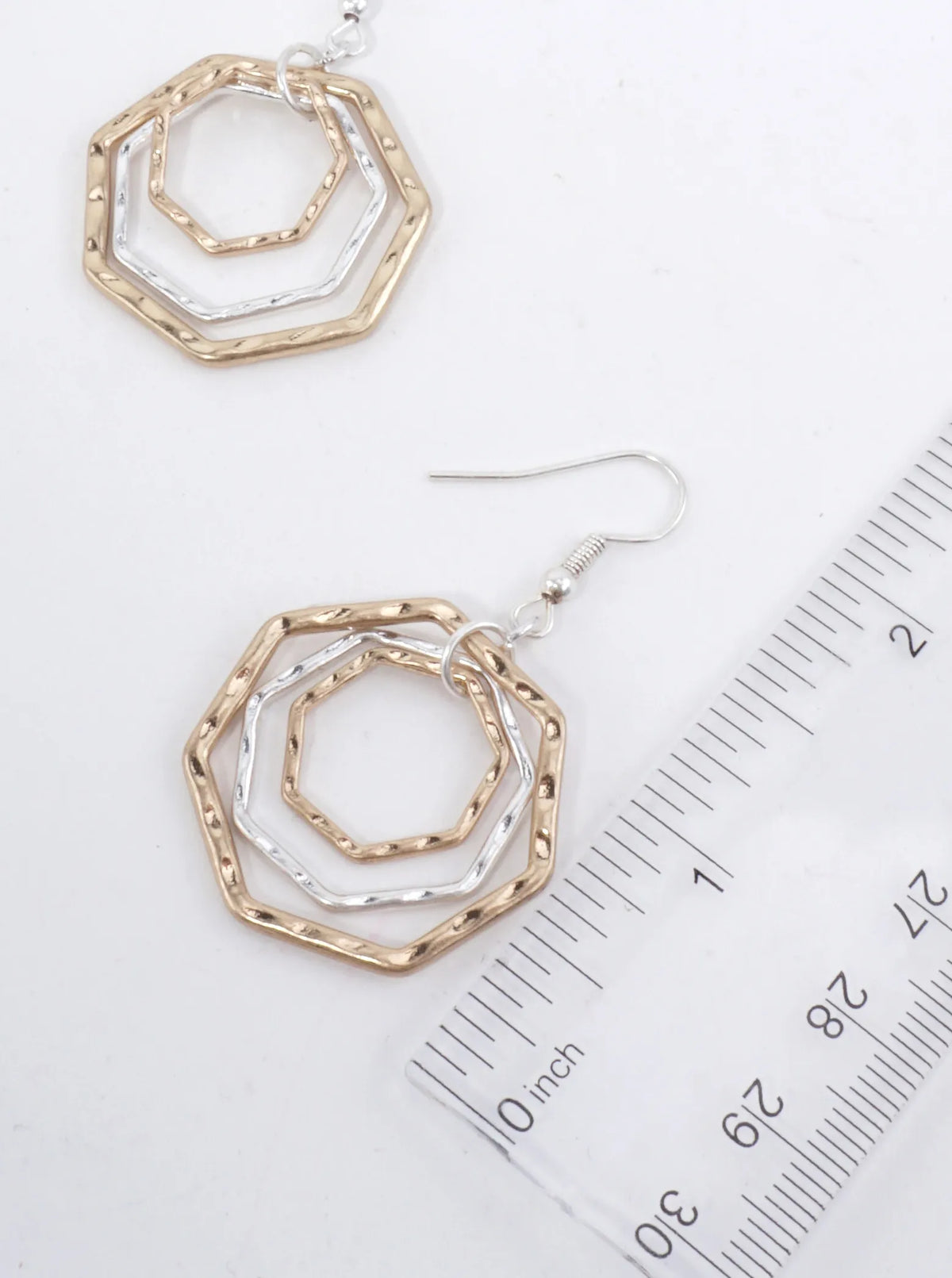 Layered Geometric Dangle Earrings