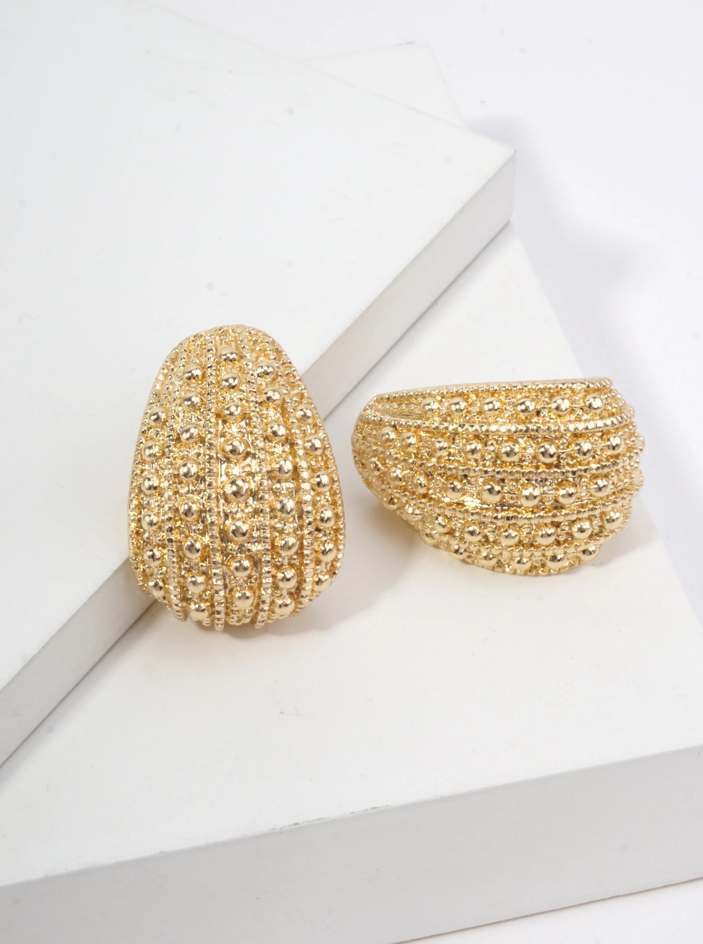 Textured Sculptural Stud Earrings