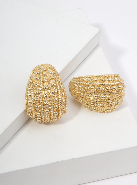 Textured Sculptural Stud Earrings