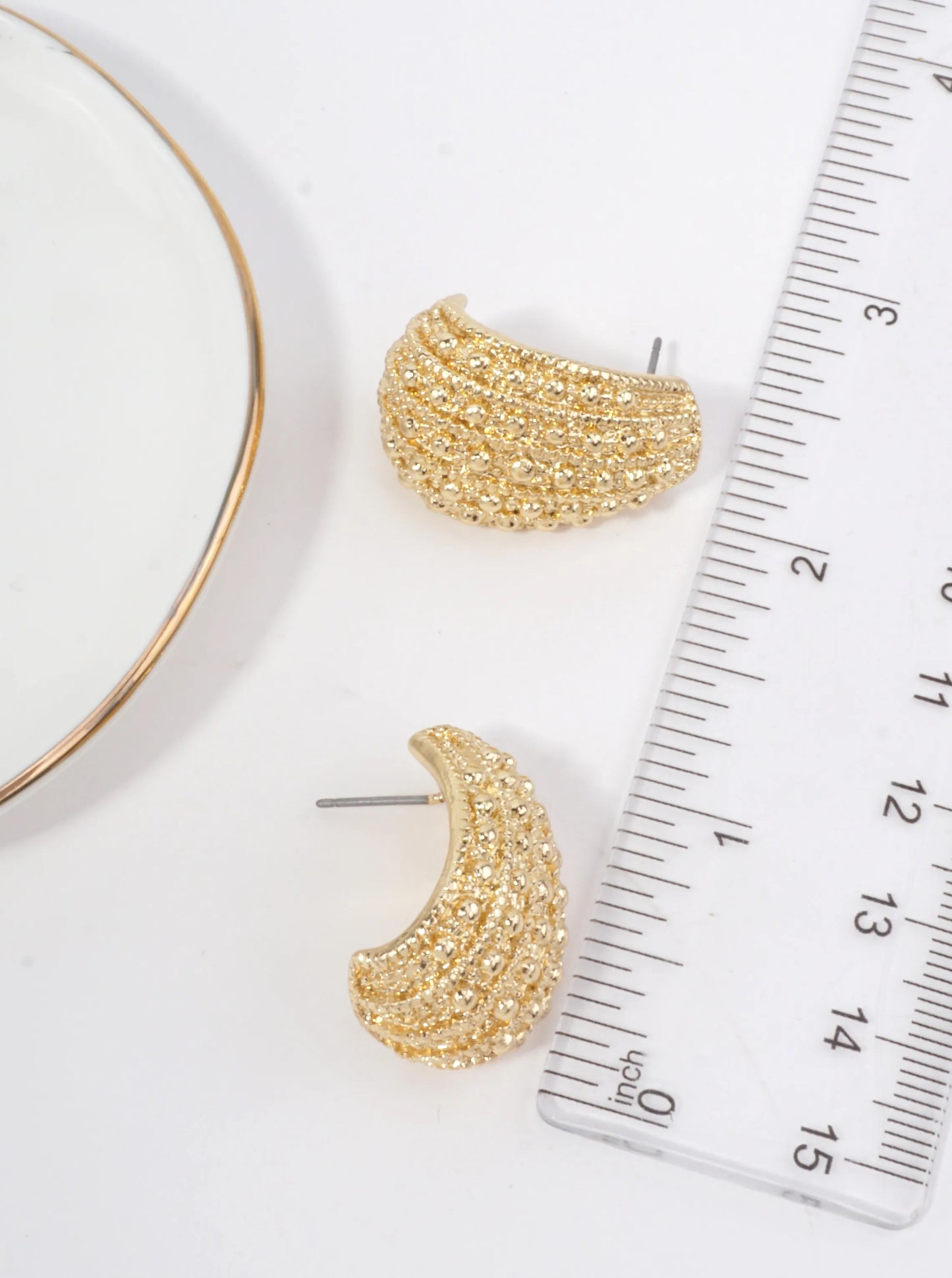 Textured Sculptural Stud Earrings