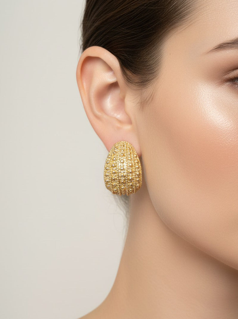 Textured Sculptural Stud Earrings