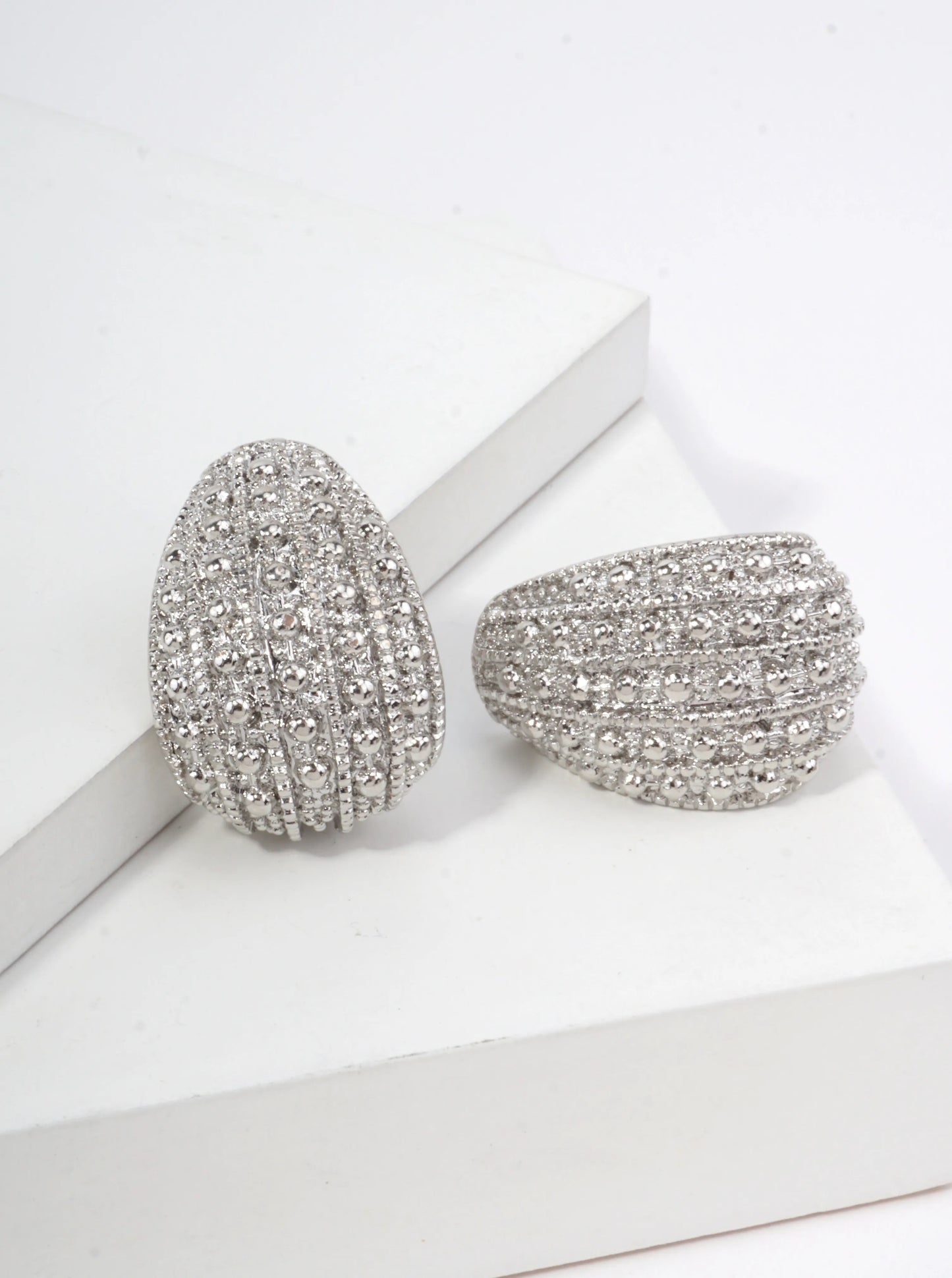 Textured Sculptural Stud Earrings