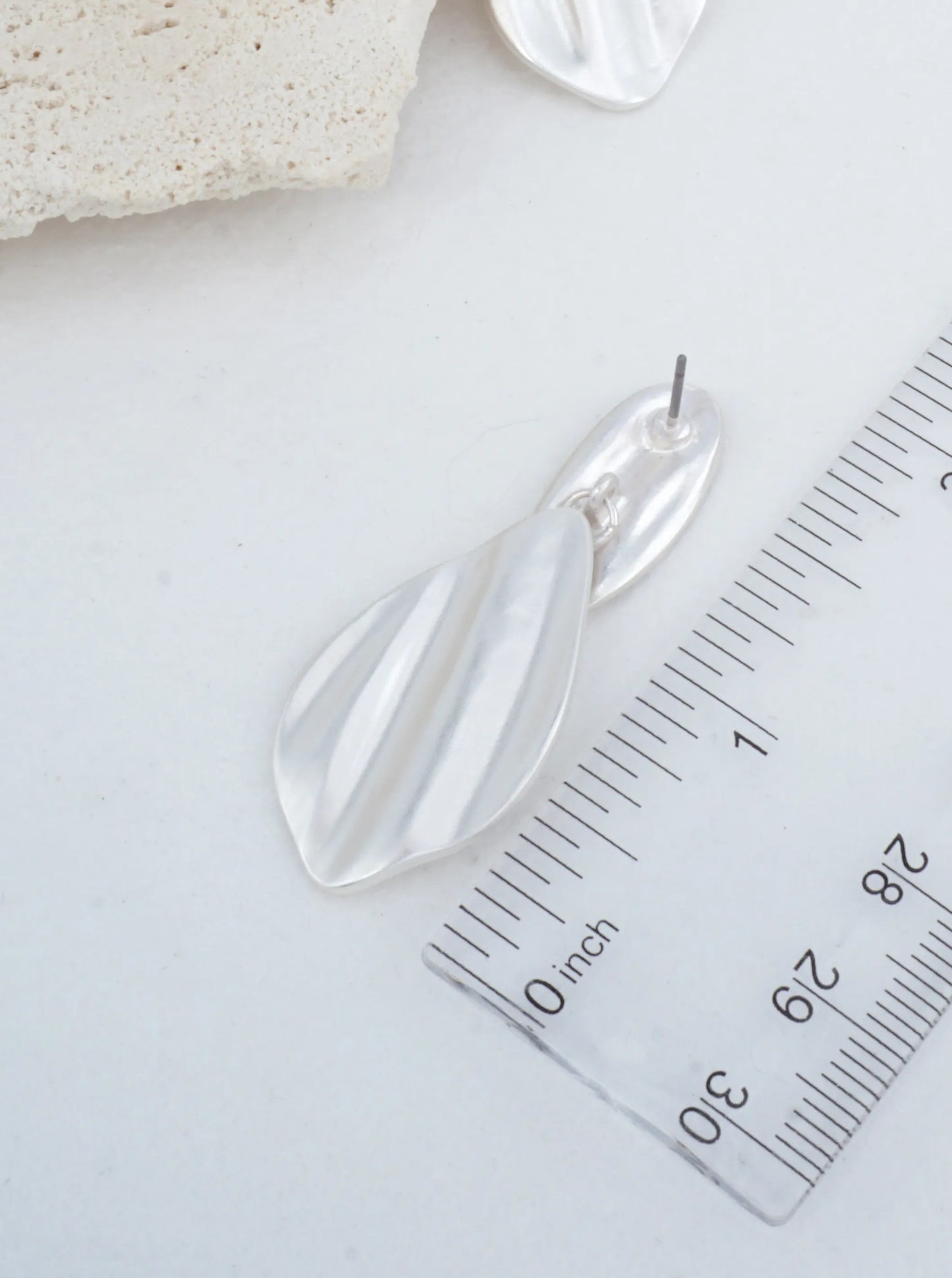 Matte Organic Double Drop Earrings