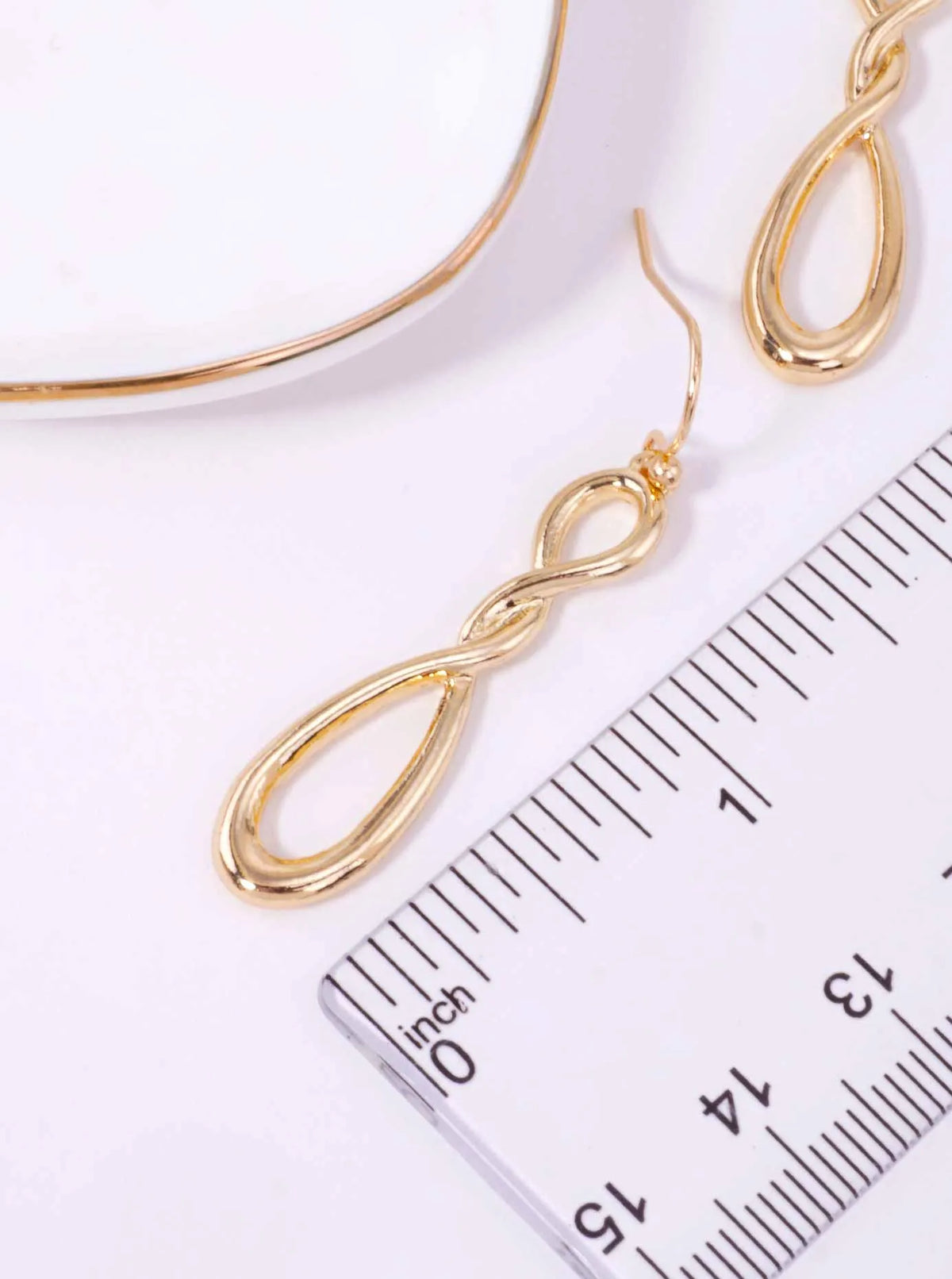 Matte Polished Teardrop Twisted Drop Earrings