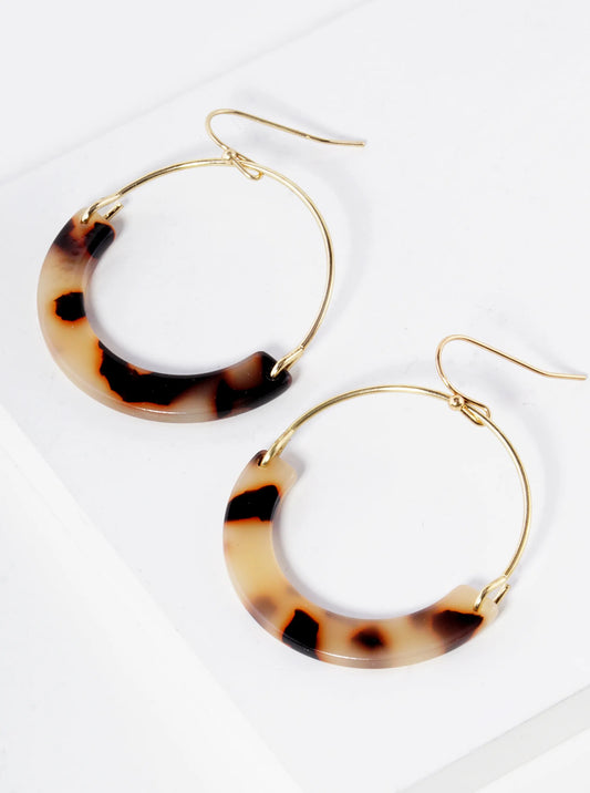 Half Circle Acetate Drop Lightweight Dangle Earrings