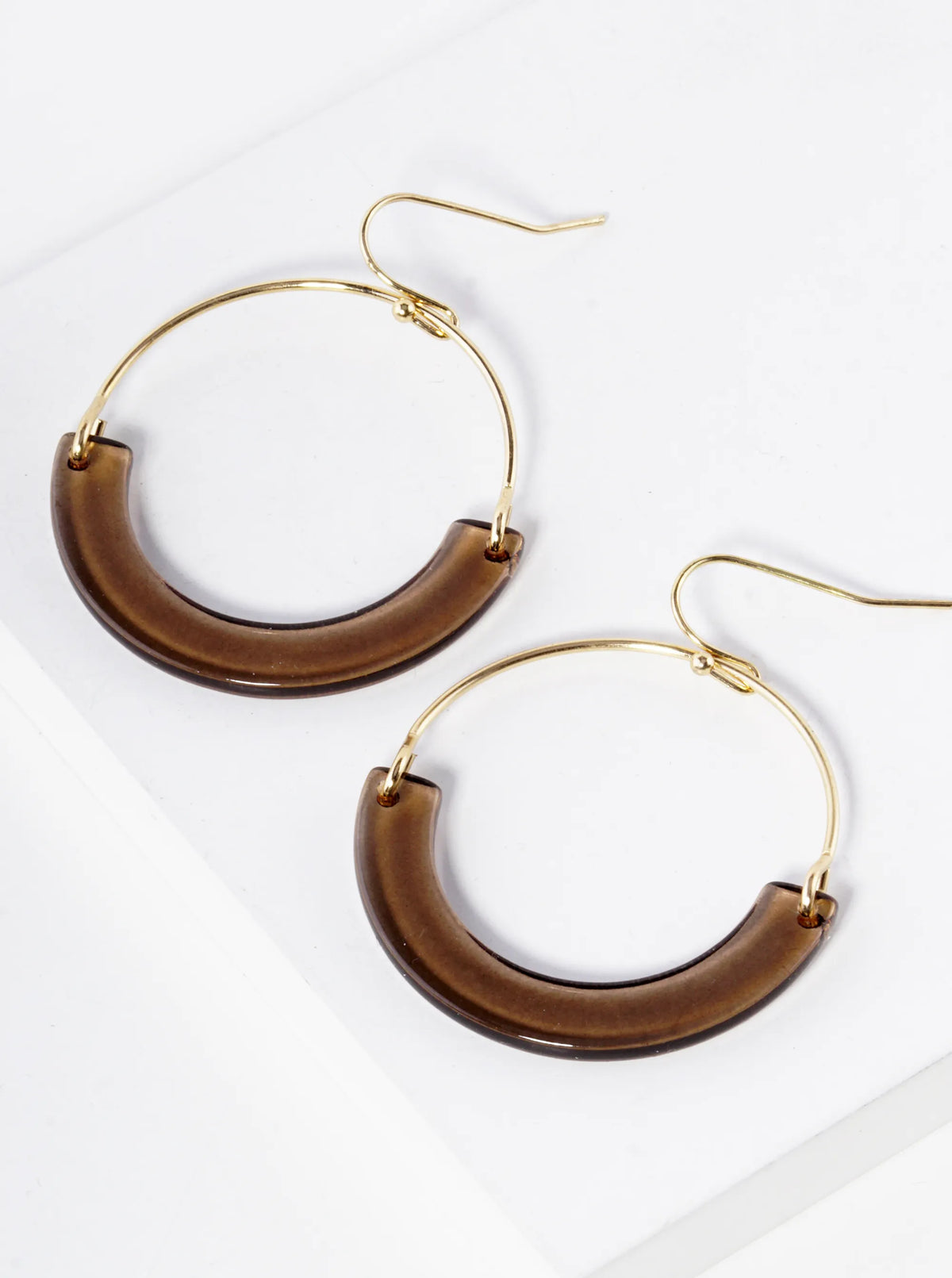 Half Circle Acetate Drop Lightweight Dangle Earrings