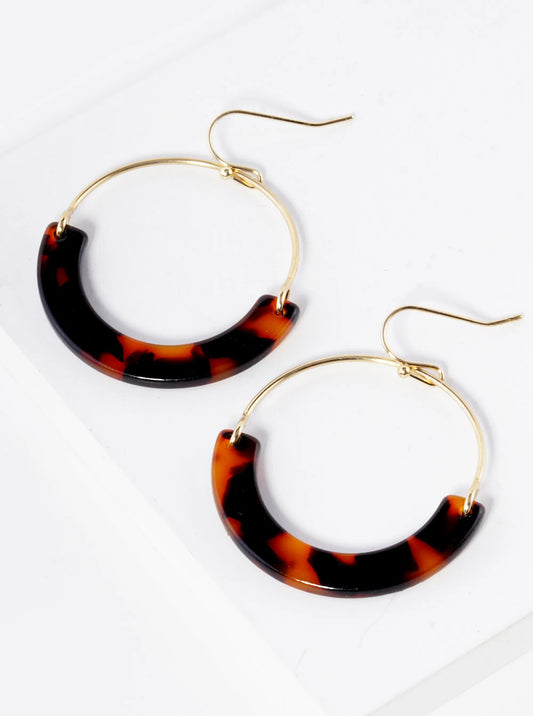 Half Circle Acetate Drop Lightweight Dangle Earrings