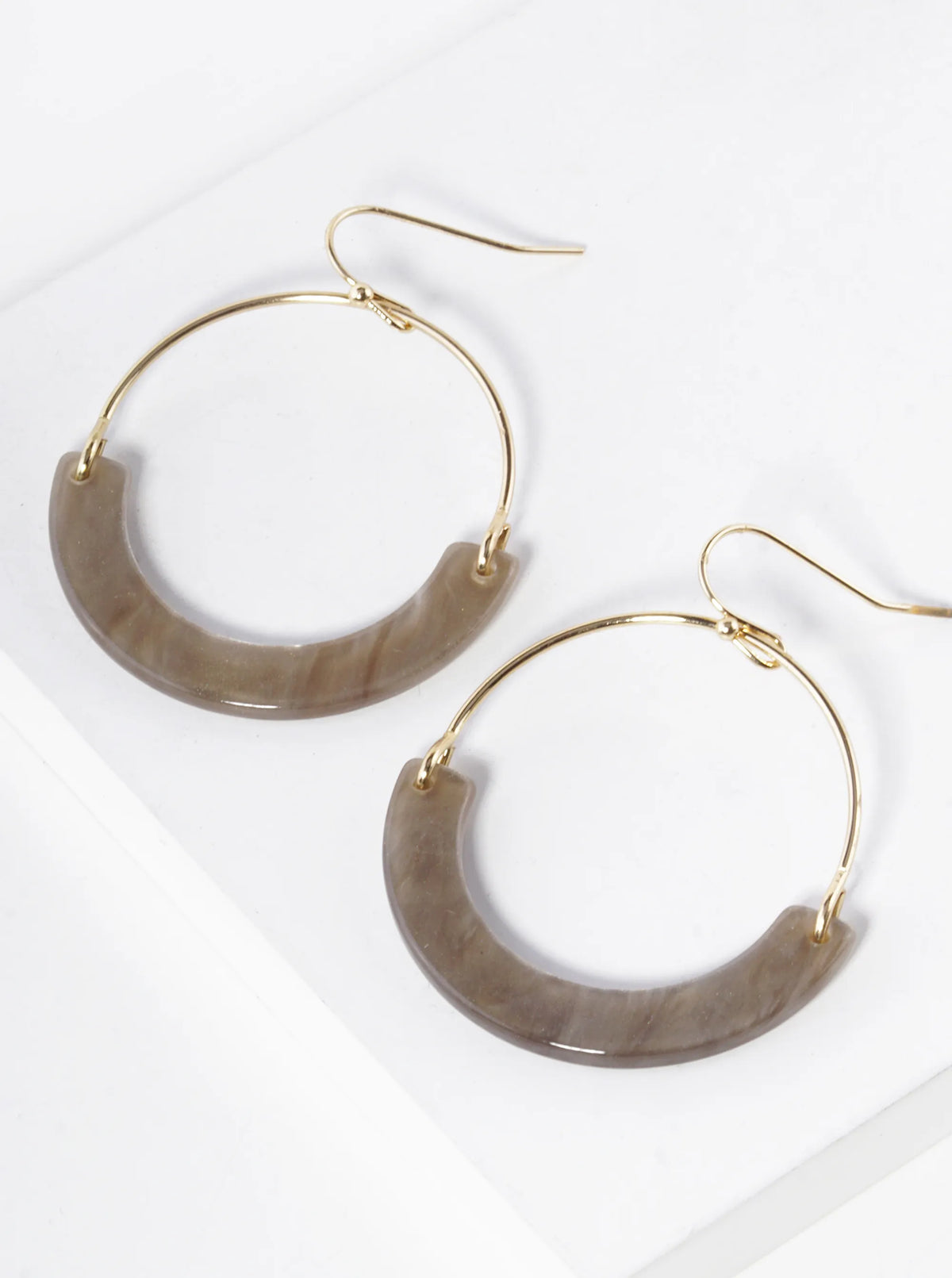 Half Circle Acetate Drop Lightweight Dangle Earrings