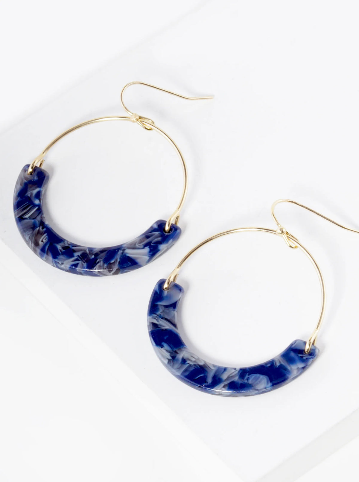 Half Circle Acetate Drop Lightweight Dangle Earrings