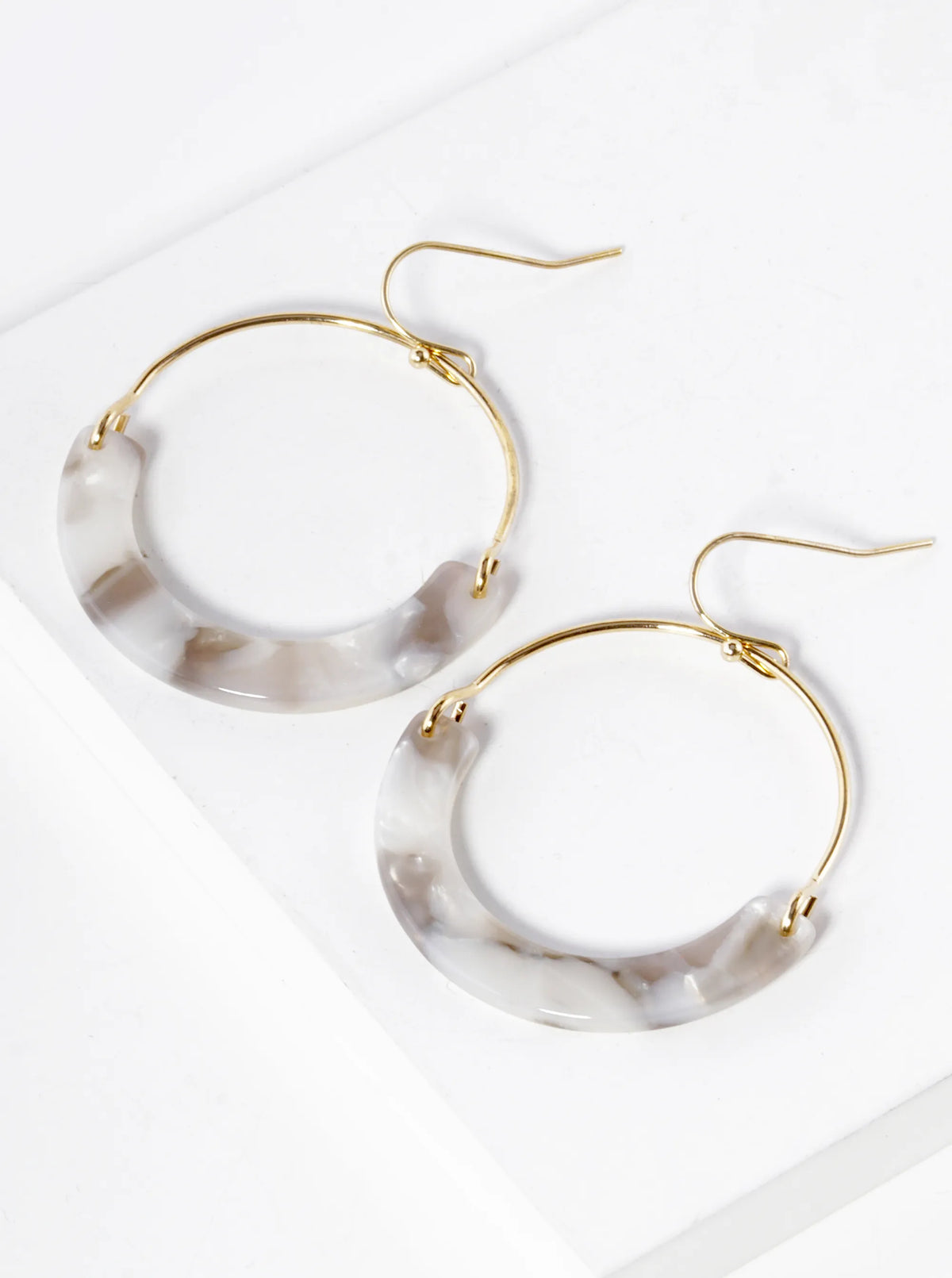 Half Circle Acetate Drop Lightweight Dangle Earrings