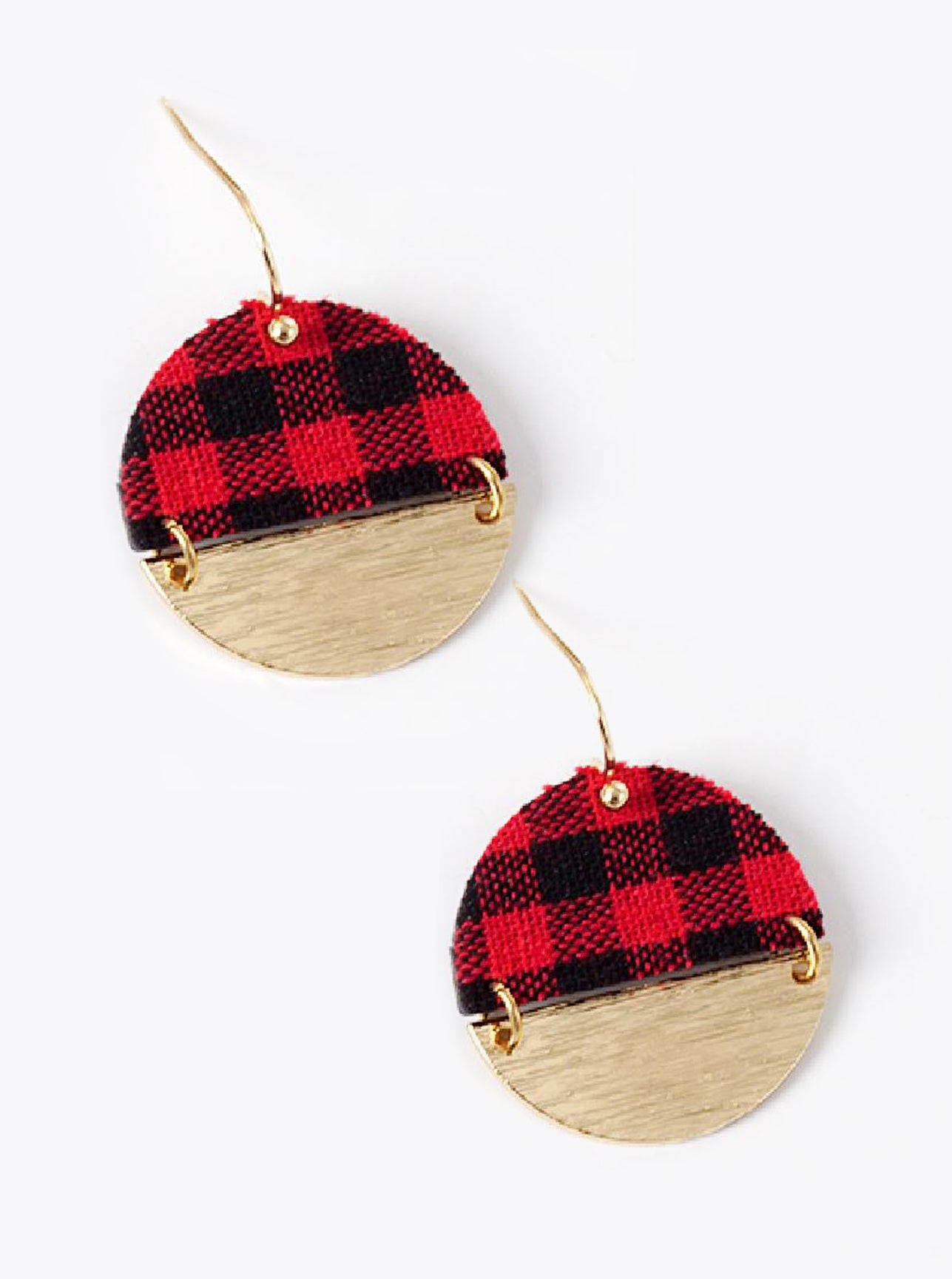 Half Moon Semi Circle Leatherette Lightweight Dangle Drop Earrings