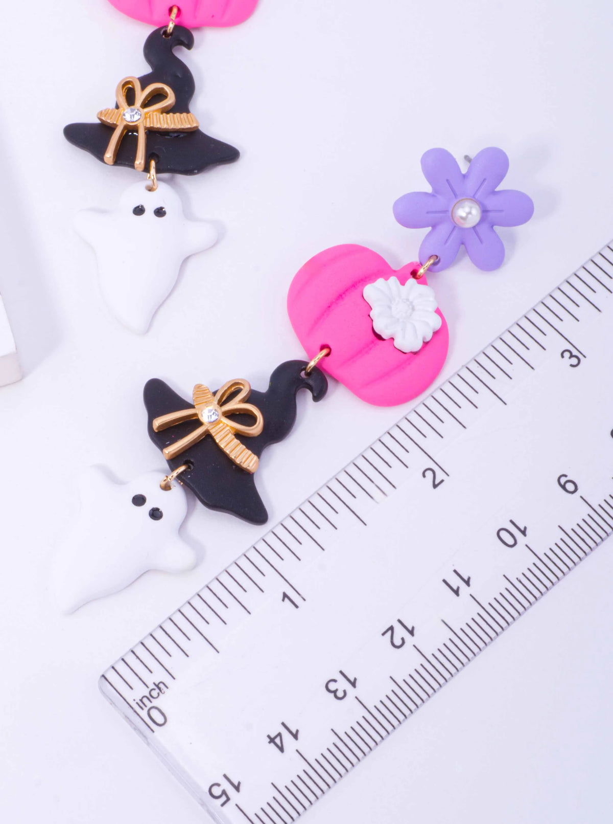Halloween Pumpkin Witch Hat Ghost Drop Earrings