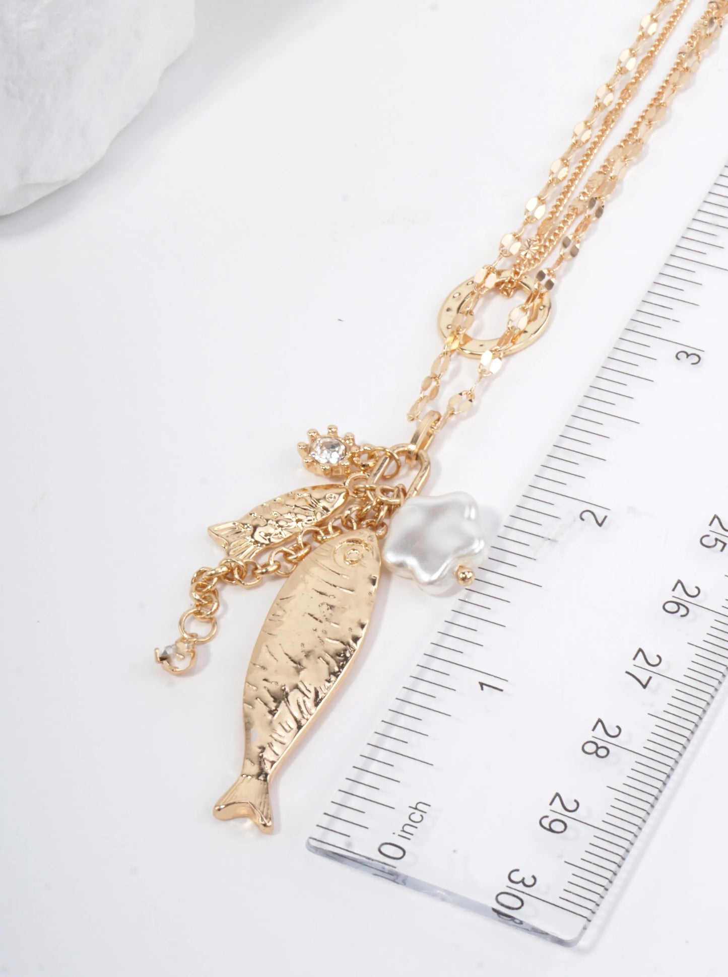 Hammered Layered Sea Life Necklace