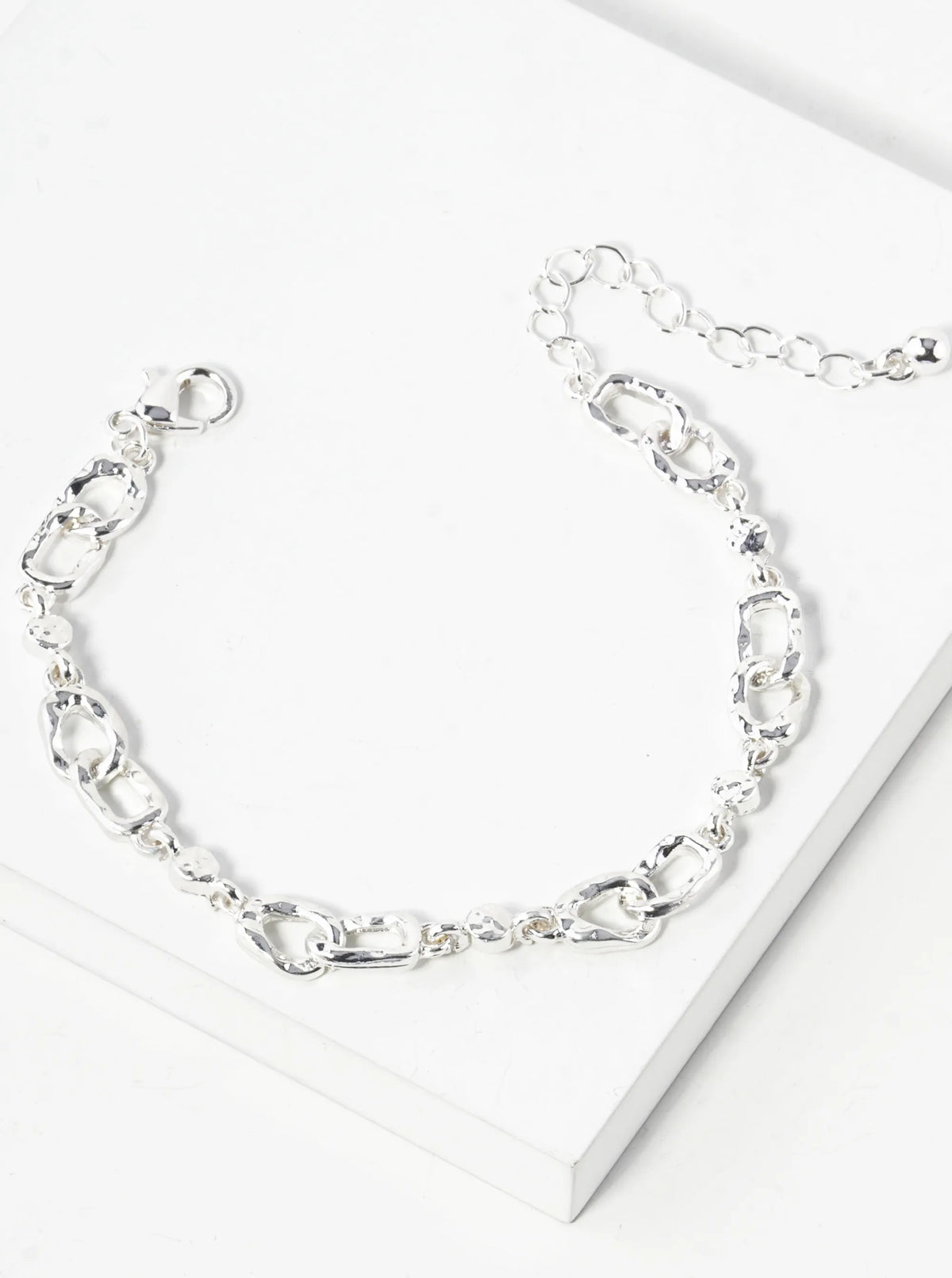 Hammered Metal Chain Bracelet