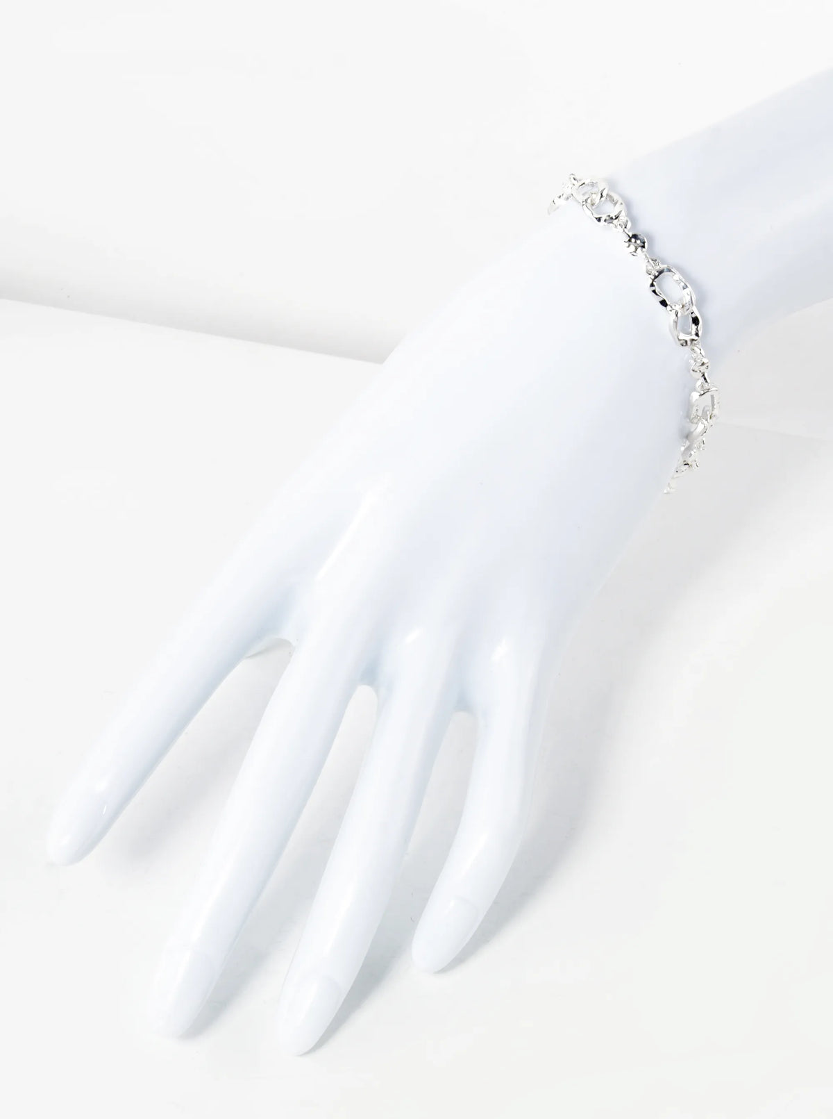 Hammered Metal Chain Bracelet