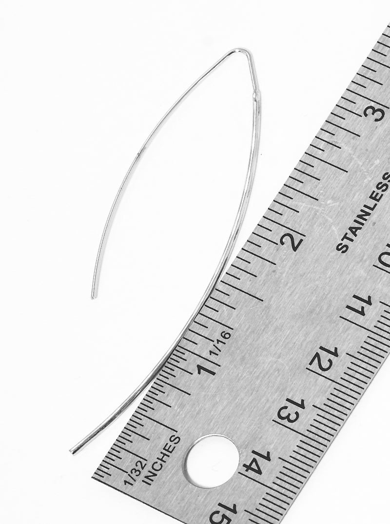 Hammered Metal Curved Wire Hook Earrings