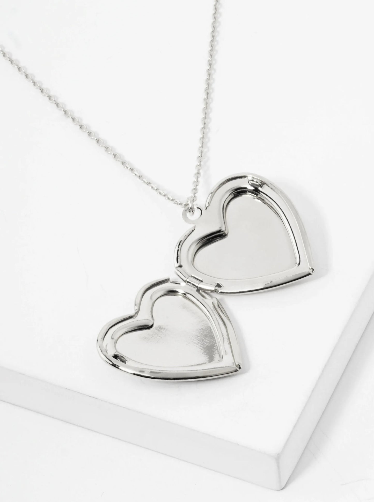 Heart Locket MOP Pendant Hypoallergenic 18K-Gold-Dipped Necklace