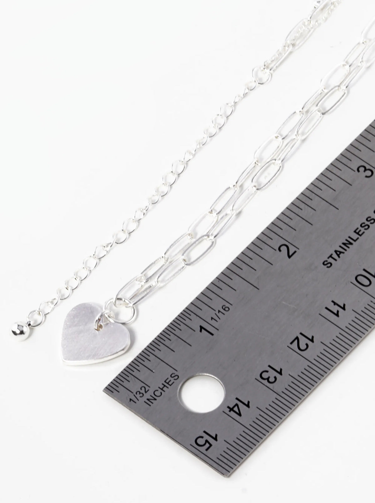 Heart Pendant Multi Chain Layered Necklace