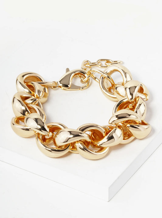 Hollow Metallic Chunky Chain Bracelet