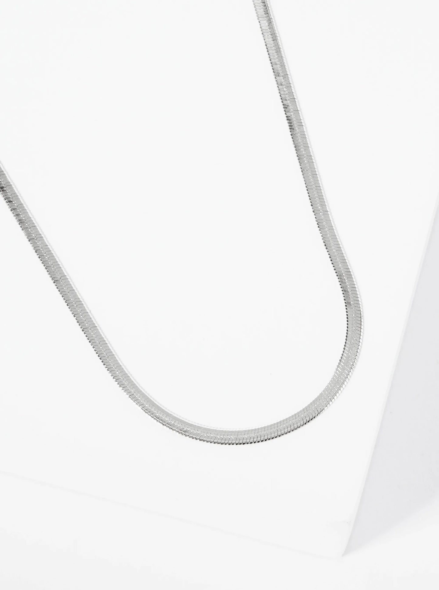 Hypoallergenic Stainless Steel 2mm Herringbone Chain Necklace