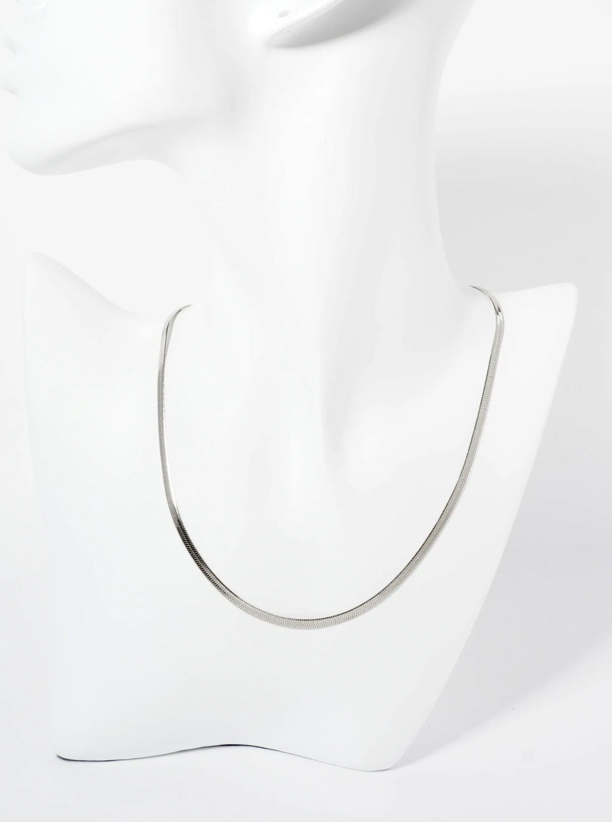 Hypoallergenic Stainless Steel 3mm Herringbone Chain Necklace