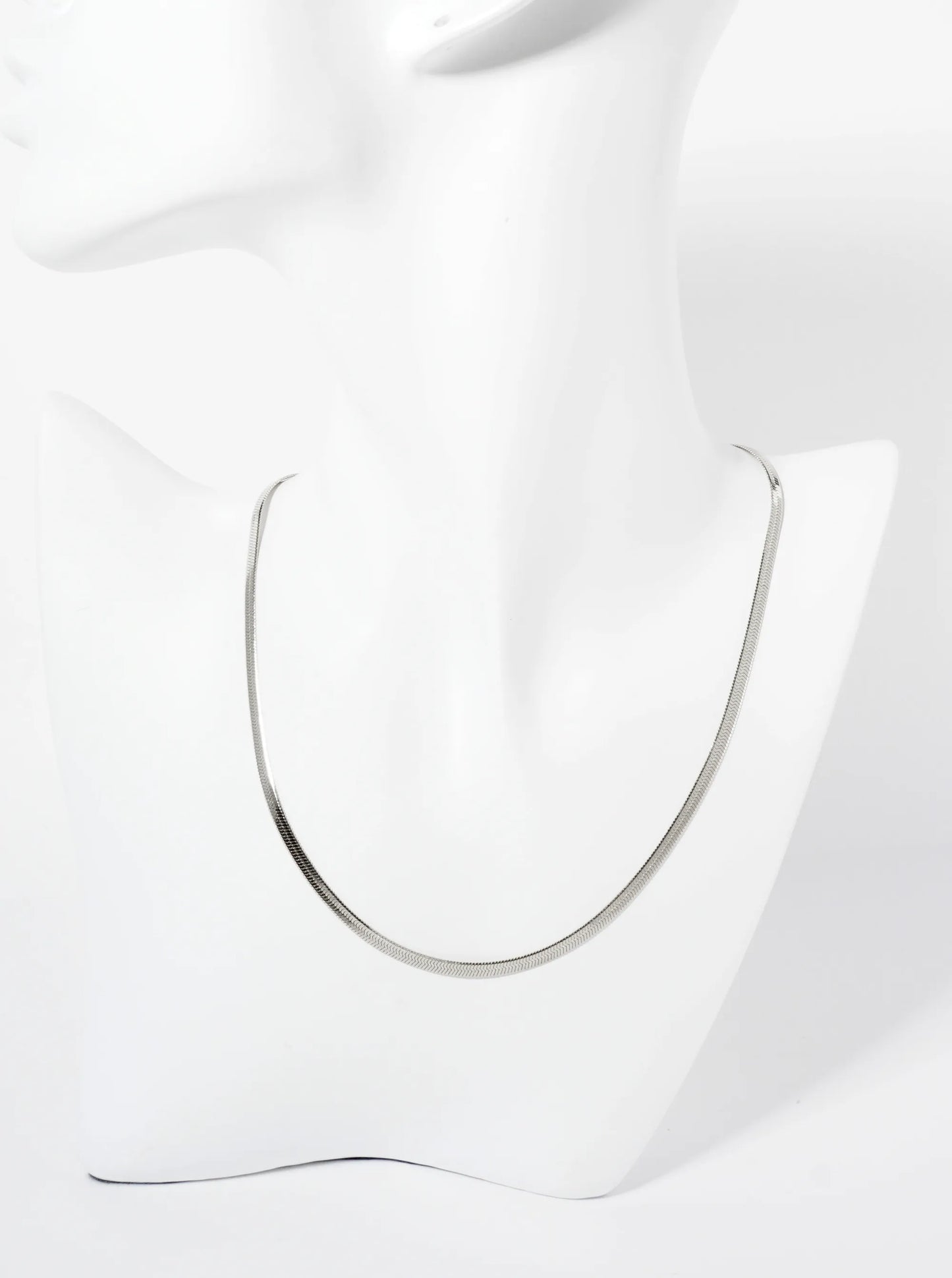 Hypoallergenic Stainless Steel 3mm Herringbone Chain Necklace